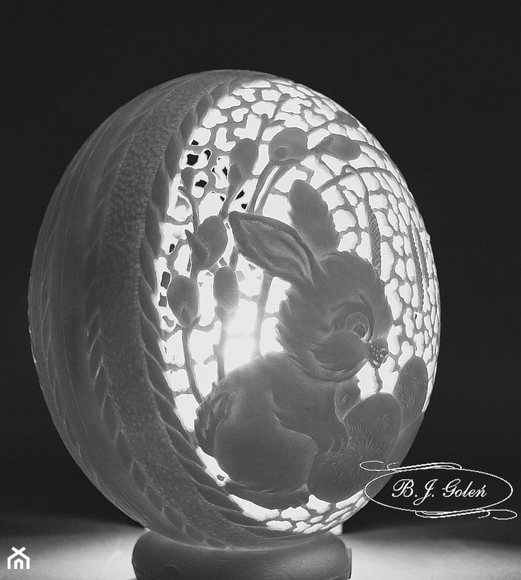 Zajączek Wielkanocny - ażurowa pisanka rzeźbiona - zdjęcie od Ażurowe pisanki rzeźbione - Egg art