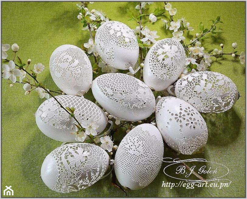 Wielkanoc - ażurowe pisanki autor Bogusława Justyna Goleń - zdjęcie od Ażurowe pisanki rzeźbione - Egg art