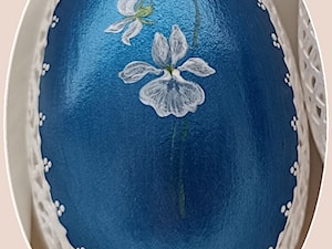 Ażurowe pisanki kolekcja granatowa ręcznie malowane - zdjęcie od Ażurowe pisanki rzeźbione - Egg art