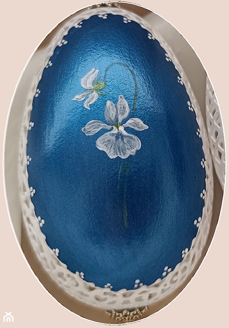 Ażurowe pisanki kolekcja granatowa ręcznie malowane - zdjęcie od Ażurowe pisanki rzeźbione - Egg art - Homebook