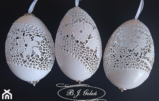 ażurowe bibeloty - pisanki jak koronki - zdjęcie od Ażurowe pisanki rzeźbione - Egg art