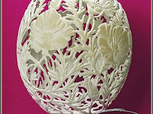 Jajko strusie jako dekoracje - Nasze pasje - zdjęcie od Ażurowe pisanki rzeźbione - Egg art