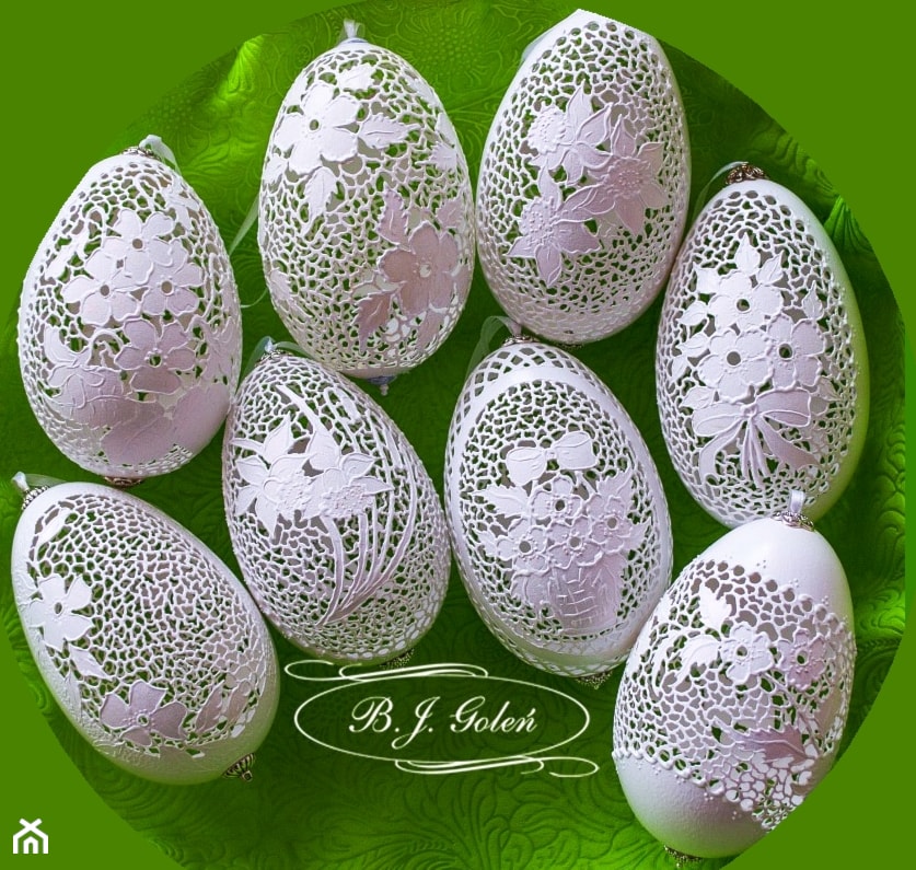 Ażurowe pisanki jaj koronki - zdjęcie od Ażurowe pisanki rzeźbione - Egg art - Homebook