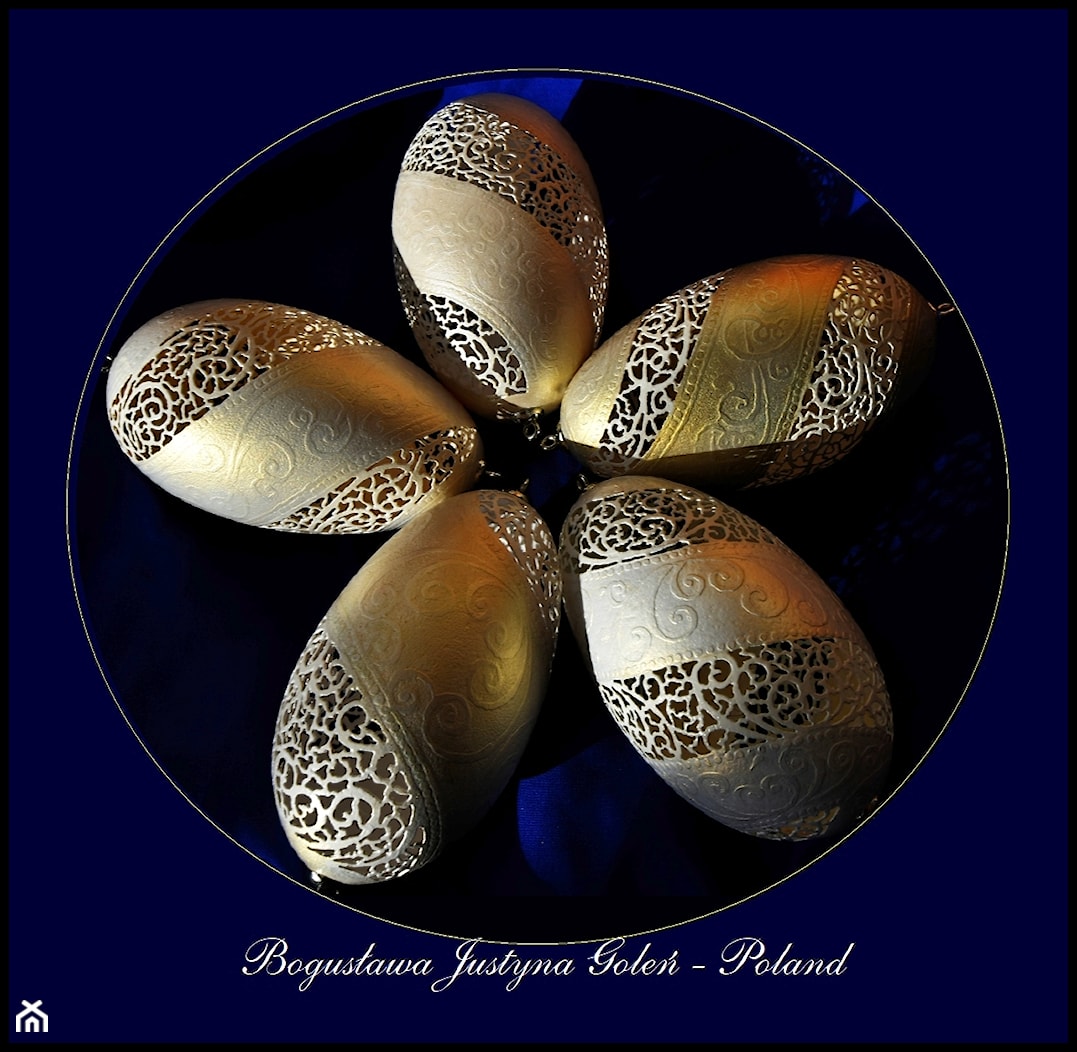 Ażurki - jajka gęsie - ażurowe pisanki - zdjęcie od Ażurowe pisanki rzeźbione - Egg art - Homebook