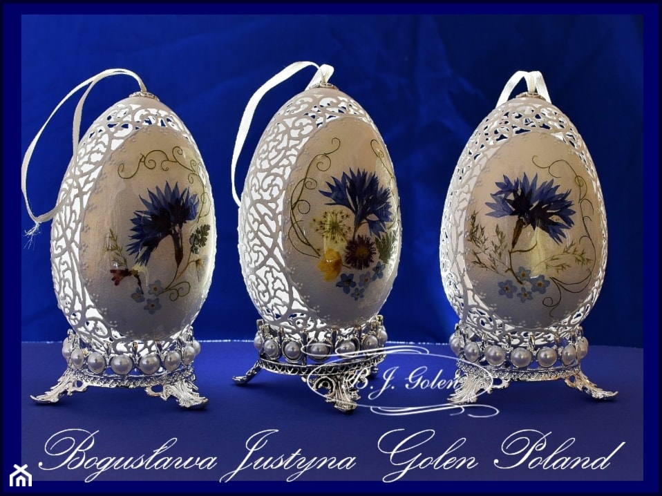 Ażurowe pisanki i suszone kwiaty z polskich łąk - zdjęcie od Ażurowe pisanki rzeźbione - Egg art - Homebook