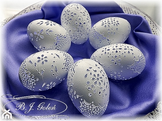 Dekoracje ażurowe a la haft angielski - zdjęcie od Ażurowe pisanki rzeźbione - Egg art