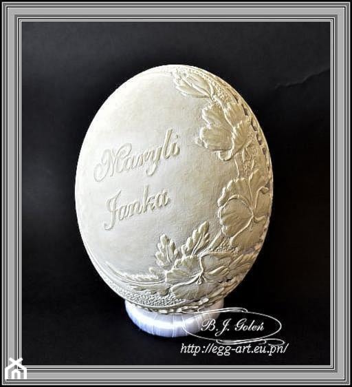 prezent z dedykacją - zdjęcie od Ażurowe pisanki rzeźbione - Egg art - Homebook