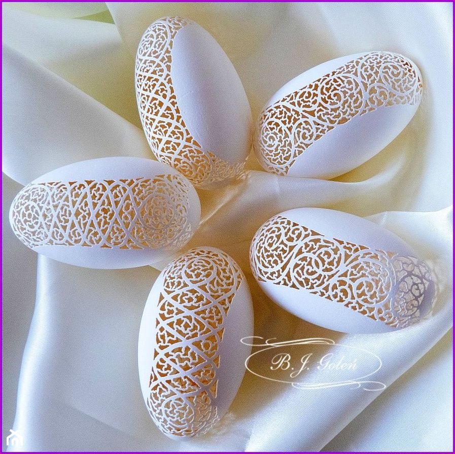Ażurki - naturalne wydmuszki gęsich jaj - zdjęcie od Ażurowe pisanki rzeźbione - Egg art - Homebook