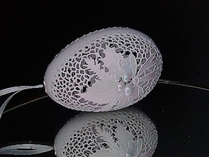 bombki jak koronki autor Bogusława Justyna Goleń - zdjęcie od Ażurowe pisanki rzeźbione - Egg art