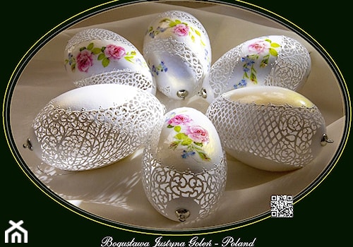 Romantyczne pisanki - zdjęcie od Ażurowe pisanki rzeźbione - Egg art