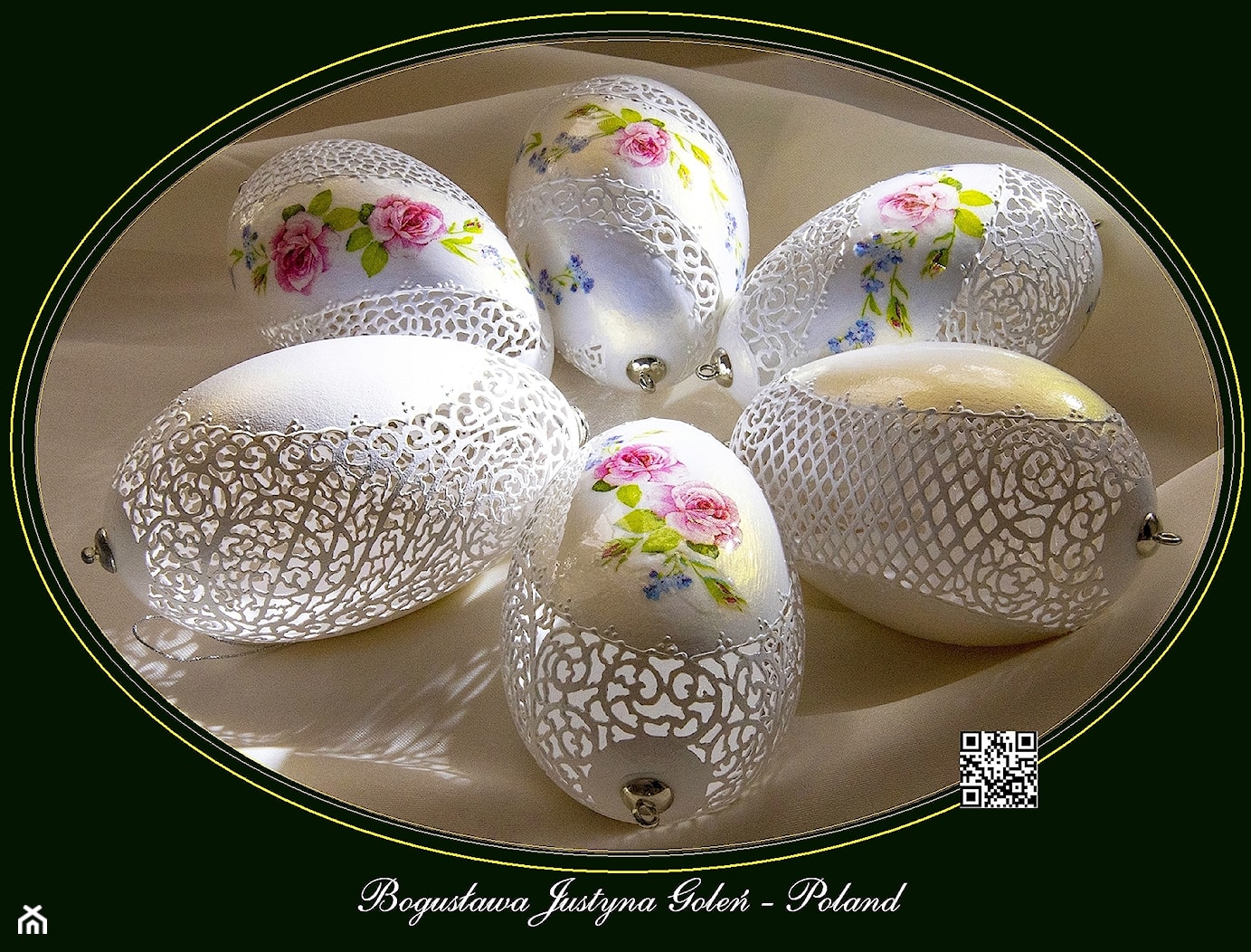 Romantyczne pisanki - zdjęcie od Ażurowe pisanki rzeźbione - Egg art - Homebook