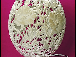 Jajko rzeźbione - ażurowa pisanka - "Dla Alicji" - zdjęcie od Ażurowe pisanki rzeźbione - Egg art