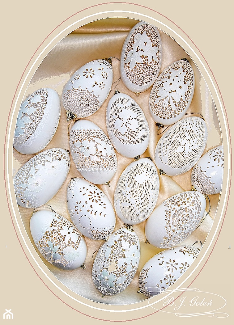 Wielkanoc w koronkach - zdjęcie od Ażurowe pisanki rzeźbione - Egg art - Homebook