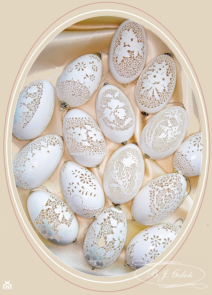 Wielkanoc w koronkach - zdjęcie od Ażurowe pisanki rzeźbione - Egg art