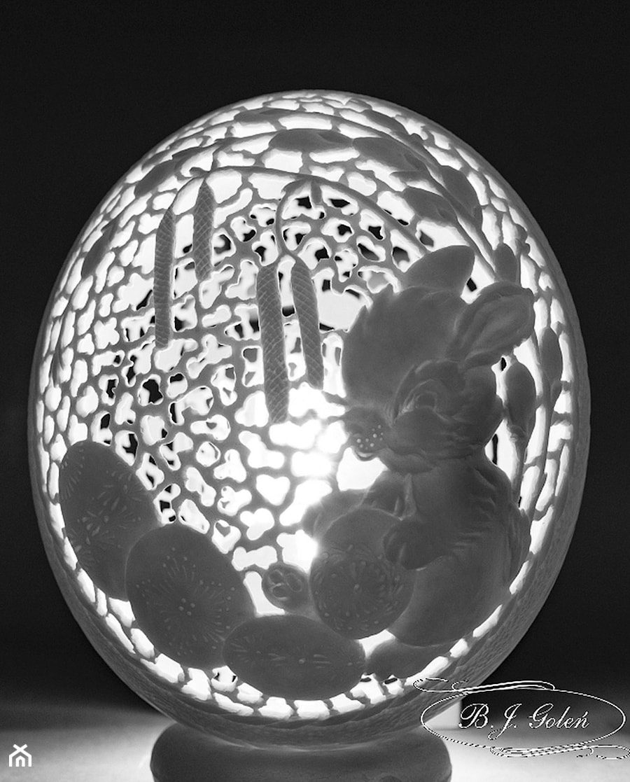 Wielkanocny Zajączek - pisanka - zdjęcie od Ażurowe pisanki rzeźbione - Egg art
