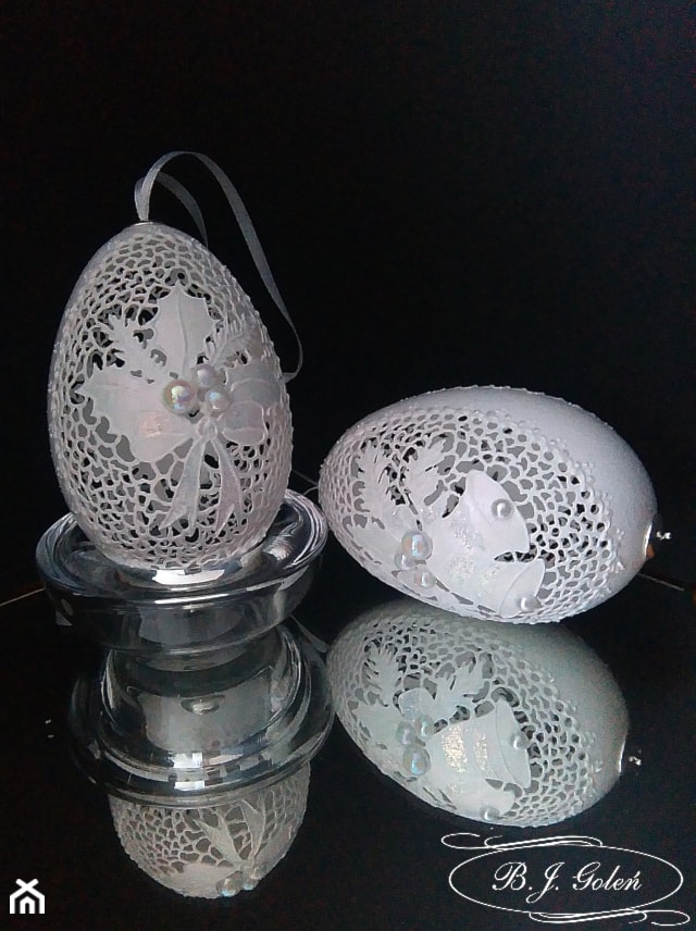 dekoracje zimowe inspiracje - zdjęcie od Ażurowe pisanki rzeźbione - Egg art - Homebook