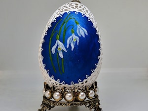 Ażurowe pisanki kolekcja granatowa ręcznie malowane - zdjęcie od Ażurowe pisanki rzeźbione - Egg art