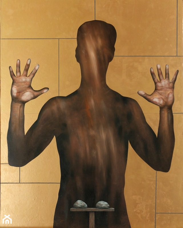 Jarosław Kukowski „Portret Mężczyzny” olej na płycie, 100x80cm - zdjęcie od Galeria Quantum - Homebook