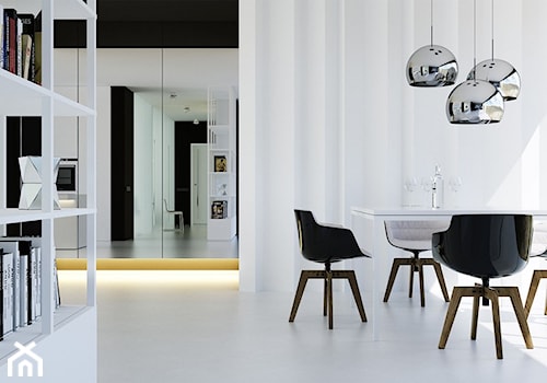 Średnia czarna jadalnia jako osobne pomieszczenie, styl nowoczesny - zdjęcie od Optim Group Architecture & Design