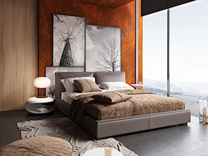Farba o efekcie rdzy - Średnia pomarańczowa sypialnia, styl nowoczesny - zdjęcie od Francesco GUARDI Collezione