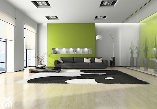 Inspiracje - Duży biały zielony salon, styl nowoczesny - zdjęcie od Francesco GUARDI Collezione