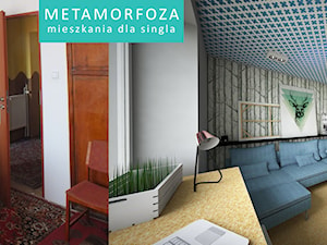 Mieszkanie dla singla METAMORFOZA - Salon, styl nowoczesny - zdjęcie od TEMA Architekci