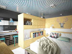 Mieszkanie dla singla METAMORFOZA - Sypialnia, styl nowoczesny - zdjęcie od TEMA Architekci