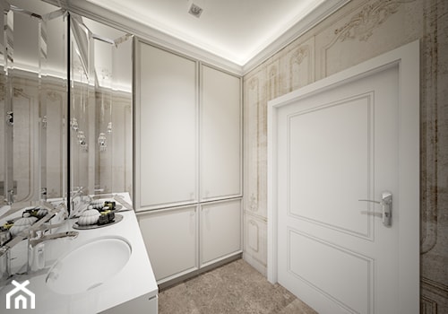 Classic beauty - Mała bez okna z lustrem łazienka, styl tradycyjny - zdjęcie od TEMA Architekci