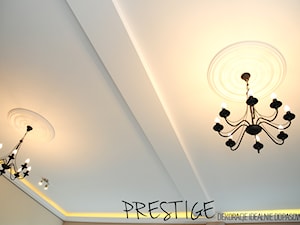 Rozety sufitowe. Listwy sufitowe z oświetleniem LED. - zdjęcie od Prestige Ostaszewska - prestigeostaszewska.pl