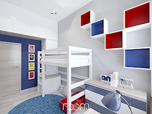 Pokoje dziecięce - Średni szary pokój dziecka dla nastolatka dla chłopca - zdjęcie od ROOM STUDIO