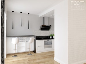 Promenady Wrocławskie - Średnia biała jadalnia w kuchni, styl minimalistyczny - zdjęcie od ROOM STUDIO