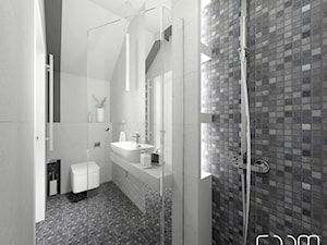 Dom jednorodzinny - Żerniki, Wrocław - Średnia na poddaszu łazienka, styl nowoczesny - zdjęcie od ROOM STUDIO