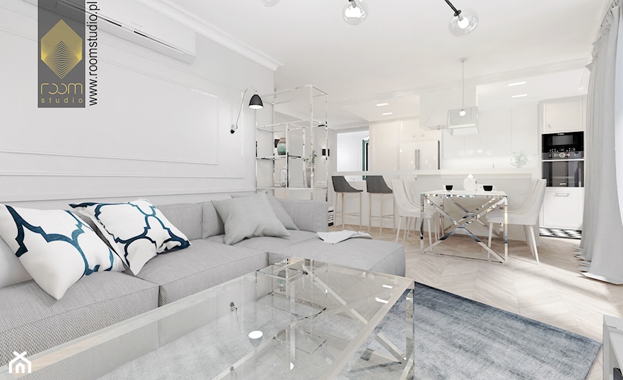 Apartament w stylu New York - Salon, styl glamour - zdjęcie od ROOM STUDIO