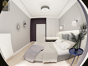 Ołtaszyn - Projekt domu - Średnia szara sypialnia, styl glamour - zdjęcie od ROOM STUDIO