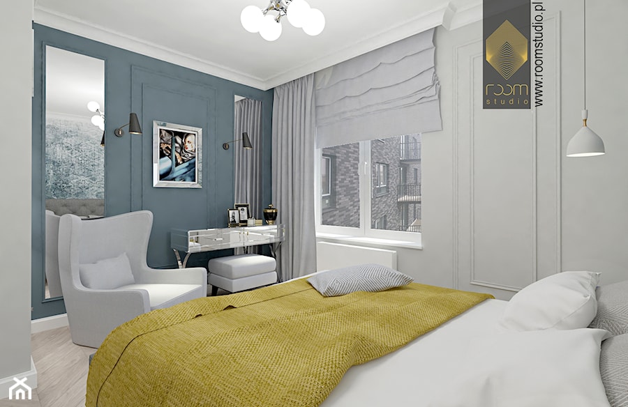 Apartament w stylu New York - Sypialnia, styl glamour - zdjęcie od ROOM STUDIO