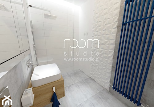 Nowoczesne łazienki - Średnia bez okna z dwoma umywalkami łazienka, styl nowoczesny - zdjęcie od ROOM STUDIO