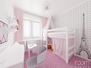 Pokoje dziecięce - Średni biały szary pokój dziecka dla dziecka dla dziewczynki - zdjęcie od ROOM STUDIO