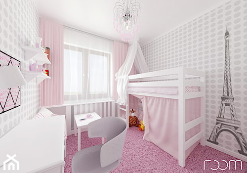 Pokoje dziecięce - Średni biały szary pokój dziecka dla dziecka dla dziewczynki - zdjęcie od ROOM STUDIO