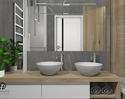dwie umywalki w łazience - zdjęcie od BOPROJEKT Pracownia Projektowa - Homebook