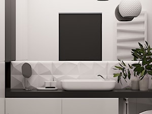 Łazienka biało-czarna - zdjęcie od BOPROJEKT Pracownia Projektowa