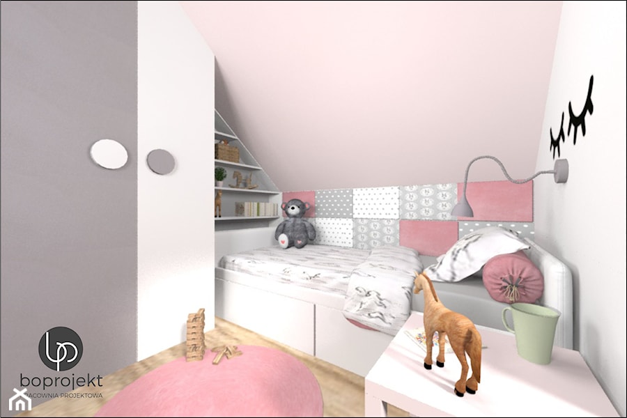 Pokój w groszki dla dziewczynki - zdjęcie od BOPROJEKT Pracownia Projektowa