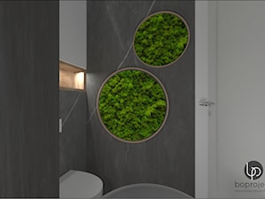 łazienka mini wc z chrobotkiem - zdjęcie od BOPROJEKT Pracownia Projektowa
