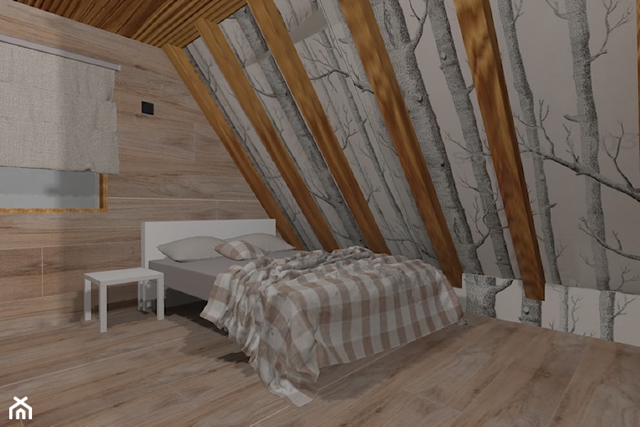 Sypialnia na poddaszu - zdjęcie od BOPROJEKT Pracownia Projektowa