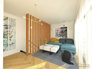Dwupoziomowe mieszkanie we Wrocławiu - Salon, styl nowoczesny - zdjęcie od ARCHISTIK Studio Projektowe