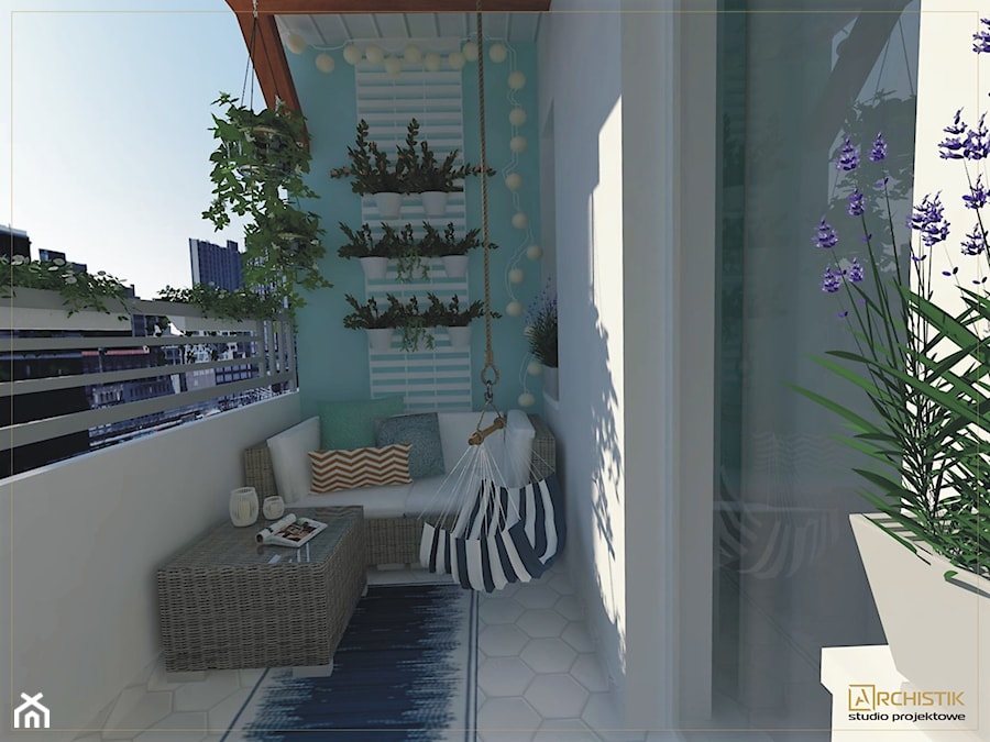 Projekt balkonu - Taras, styl skandynawski - zdjęcie od ARCHISTIK Studio Projektowe