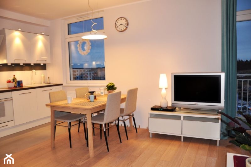 Mieszkanie w Gdyni - Jadalnia, styl skandynawski - zdjęcie od DoMake Design