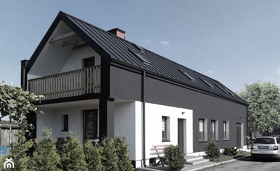 Dom 28_okolice Lublina - Średnie jednopiętrowe nowoczesne domy jednorodzinne murowane z dwuspadowym dachem, styl nowoczesny - zdjęcie od asa studio