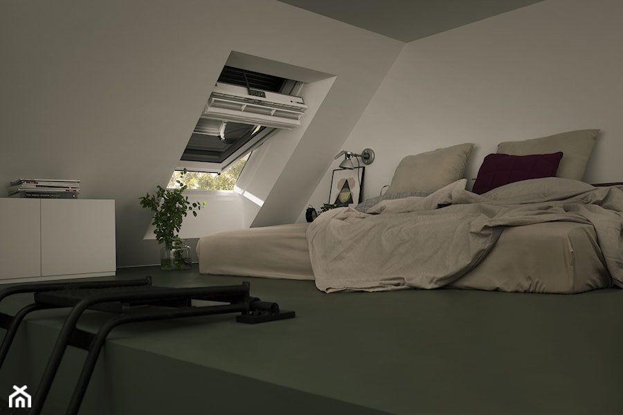 Rolety zewnętrzne - Sypialnia, styl minimalistyczny - zdjęcie od VELUX