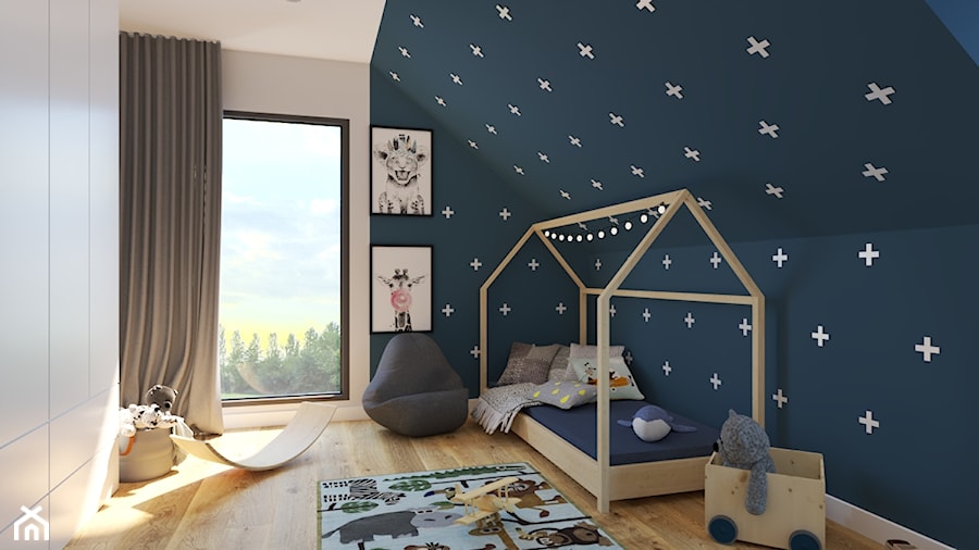 Dom w nowoczesnym stylu - Pokój dziecka, styl skandynawski - zdjęcie od PAT Architektura Wnętrz