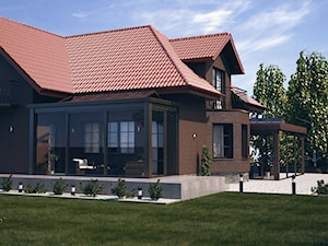 WIZUALIZACJE 2 - Domy, styl tradycyjny - zdjęcie od ALPINA Ogrody zimowe ,. oranżerie, zadaszenia, szkło architektoniczne